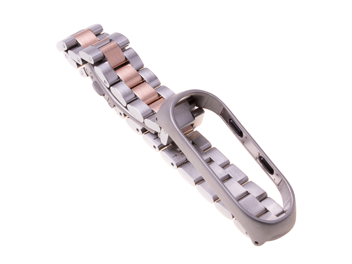 Armband für Xiaomi Mi Band 3 / Xiaomi Mi Band 4 - silber roségold