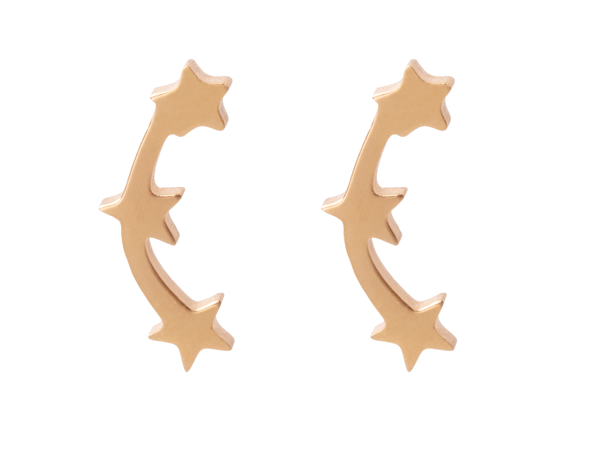 Stern-Ohrringe - gold