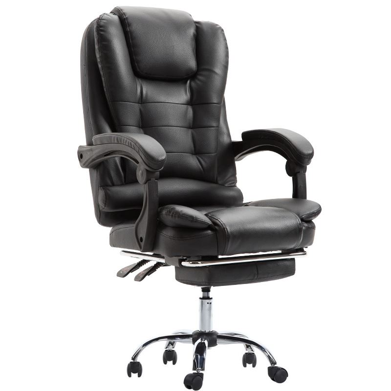 Drehbarer Sessel mit Massager und Fußstütze - schwarz