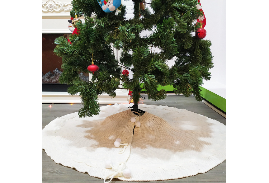 Weihnachtsbaumdecke - weiß